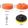 15-65 Pcs Car Headlight Repair Restoration Kit 3 Inch 75mm Sanding Plate Waxing Sponge Sanding Pad for Polishing and Sanding