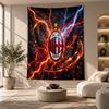 Decorative Tapestry,AC Milan Printed Wall Art, Lightweight Wall Hanging For Bedroom Background