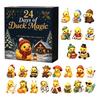 Cute Duck Toy Advent Calendar Calendar, 24-Day Christmas Countdown Box with Acrylic Fun for Kids Toy, Tree Hanging Decor, Holiday Gift Lovers December