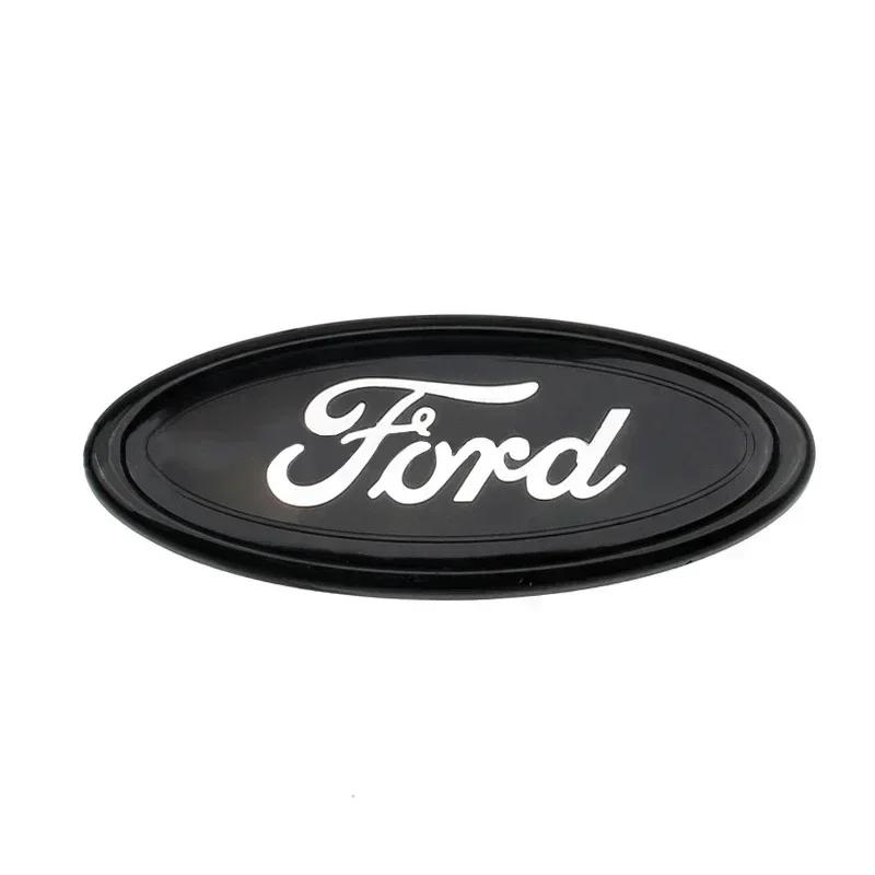 11.5x4.5cm ABS Car Front Hood Bonnet Emblem Rear Badge Accessories for Ford MK7 Focus MK2 Fiesta Mondeo F150 Ranger Fusion Kuga
