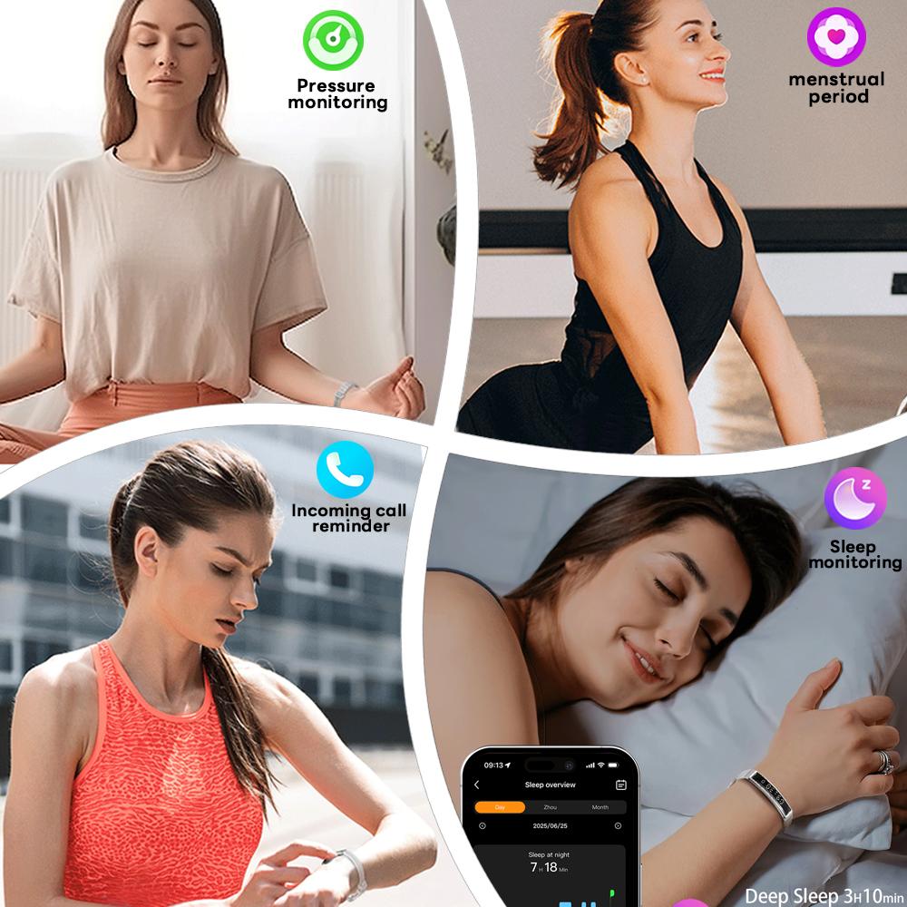 New Sports Smart Bracelet Women Men Heart Rate Sleep Monitoring Women's Health Watch IP68 Waterproof Smart Watch For Android