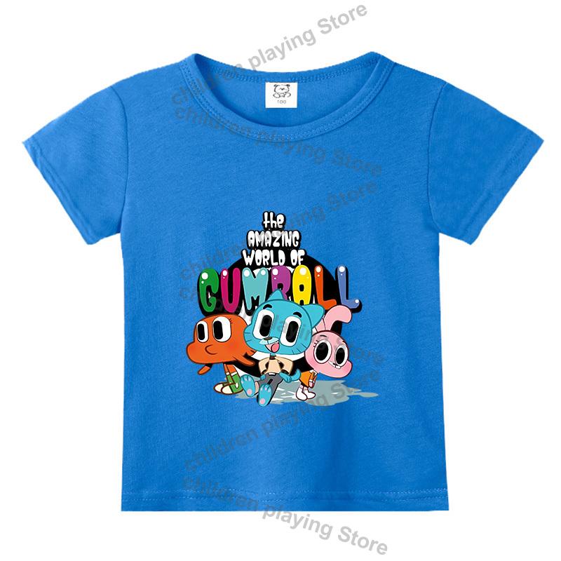 The Amazing World of Gumball Anais Darwin Short Sleeve Tee Cartoon Kids T-Shirt Summer Clothes Cute Boy Girl Tops Birthday Gift