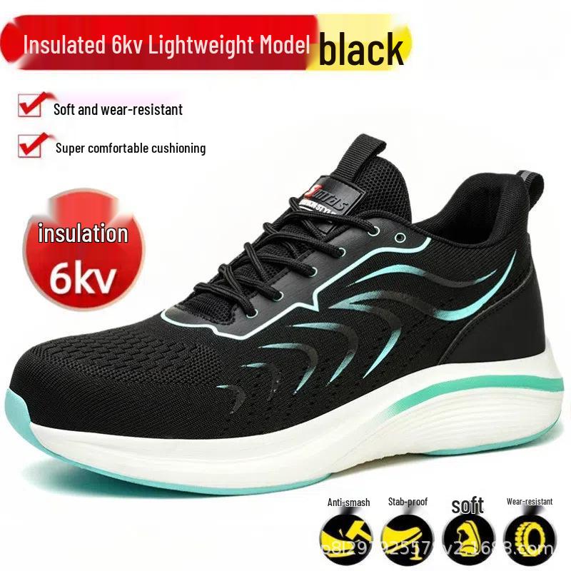 Men's Steel Toe Breathable Safety Shoes - Anti-Smash, Anti-Puncture Construction Footwear
