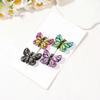 4Pcs Gradient Leopard Butterfly Hair Clips Set Cute Princess Duckbill Side Clips for Girls Fairy Hair Headwear Accessories