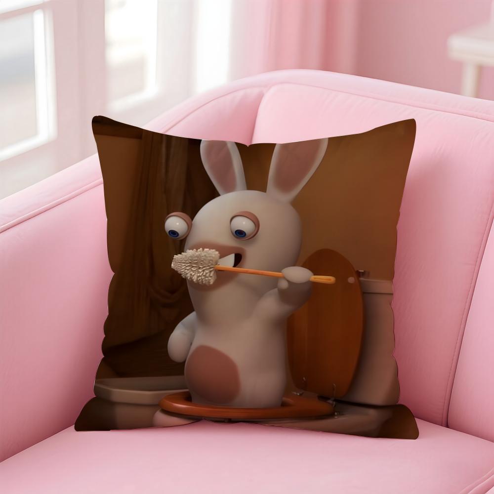 R-Rabbids I-Invasion Cushion Cover Home & Car Multi-Scene Pillow Cover - Reversible, Soft & Durable for Daily Use