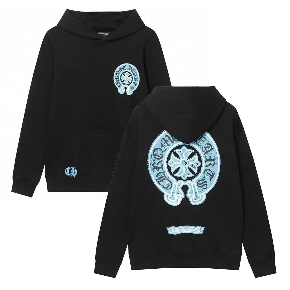 852 CHROME HEARTS 2025 Autumn and Winter New Plus Size Classic Style Logo Hooded Sweatshirt, Suitable for Couples to Wear