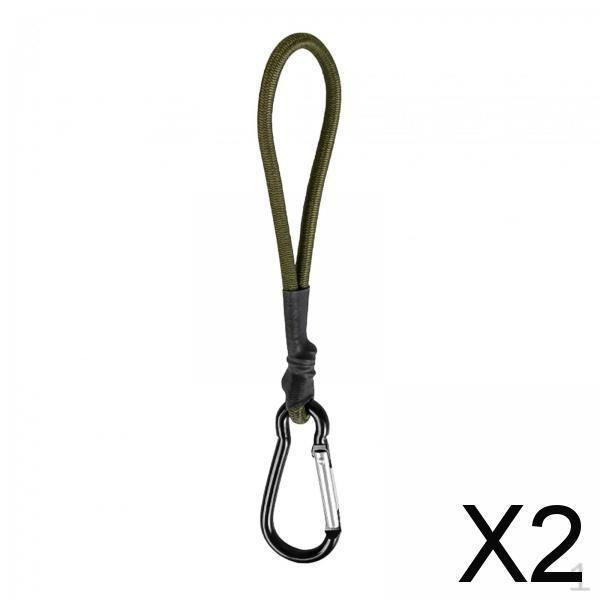 2x Bungee Cords Heavy Duty Outdoor, Mini with Carabiner Hooks, Durable Canopy Ties for