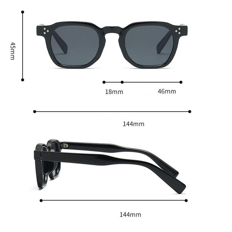 Klassische Nieten Luxusmarke Designer Quadratische Sonnenbrille Damen Für Herren Beliebt Vintage Punk Outdoor Fahren Leopard Sonnenbrille