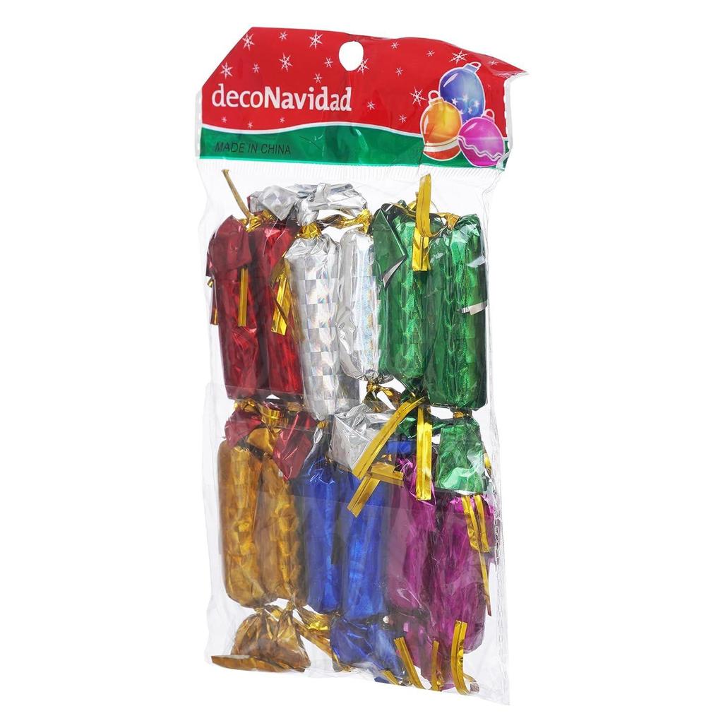 Multicolor Christmas Candy (Set of 12) Chocolate Toffee | Christmas Tree Decoration Items | Xmas Gifts Hanging Ornaments Props