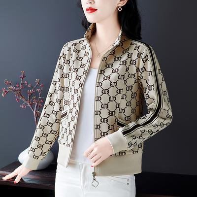 Women's Autumn and Winter Casual Standing Collar Long Sleeve Top