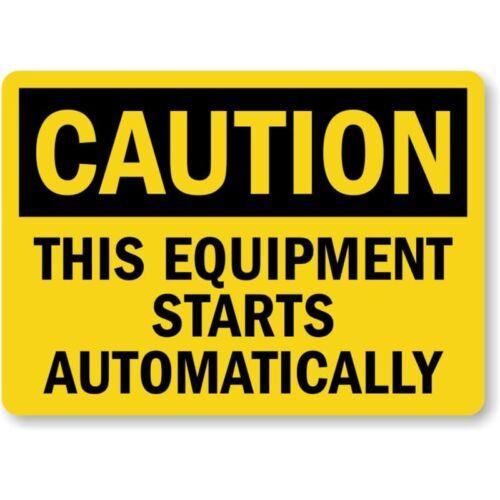 

Automatic Equipment Caution Aluminum Weatherproof Sign pAluminum 20x30cm（7.8x11.8inch）