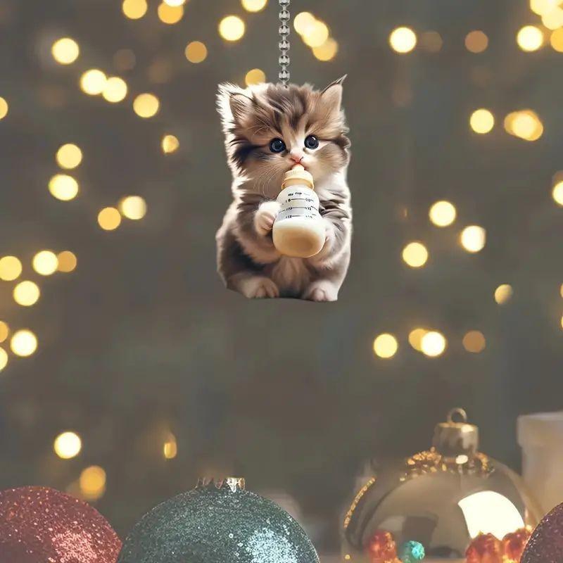 Cat Vibrant Acrylic Pendant For Decorative Car Interior Accessories And Style