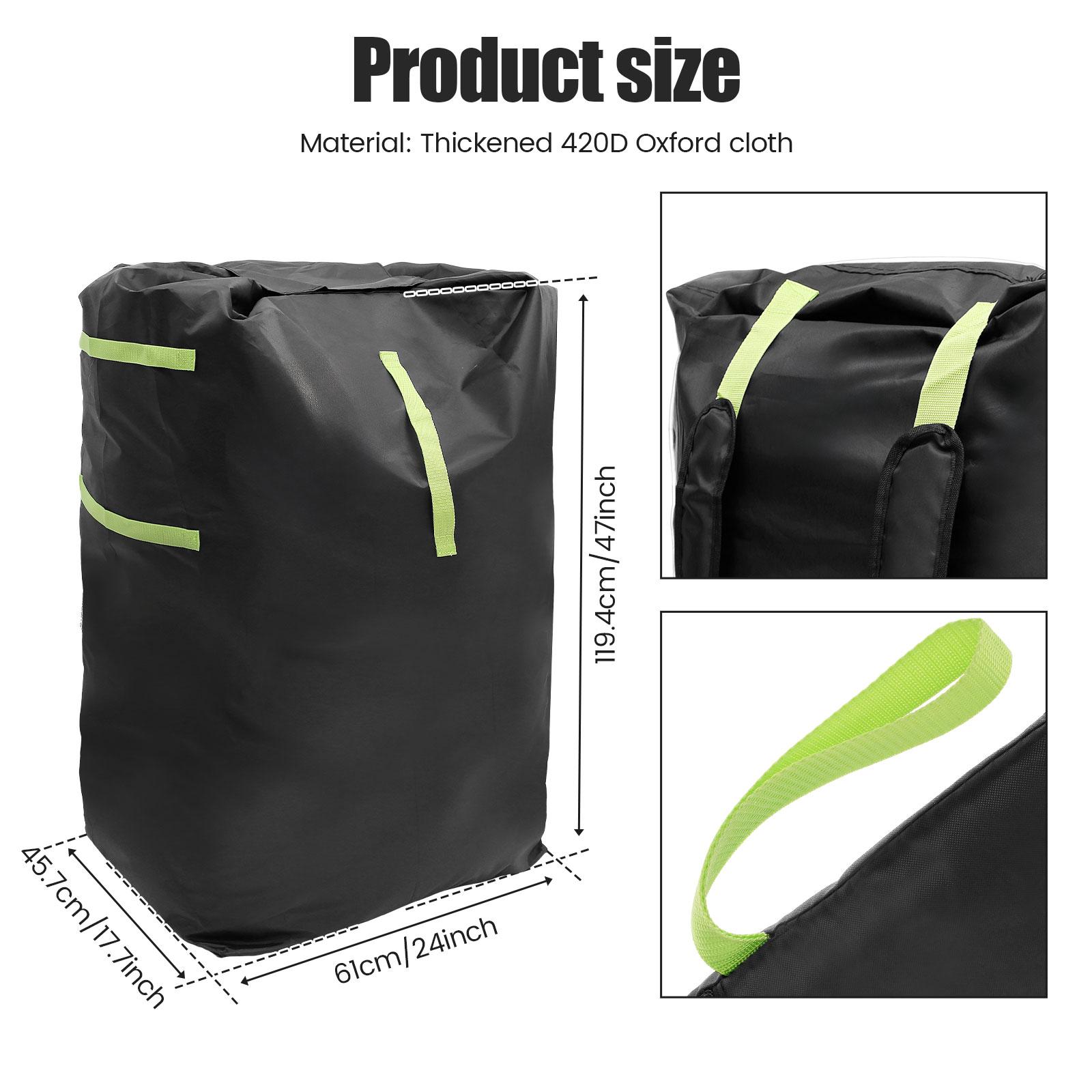 

Сумка для коляски Ткань Оксфорд Сумка для хранения коляски для проверки у выхода на посадку Водонепроницаемая дорожная сумка для коляски с регулируемым ремнем для путешествий на поезде чёрный