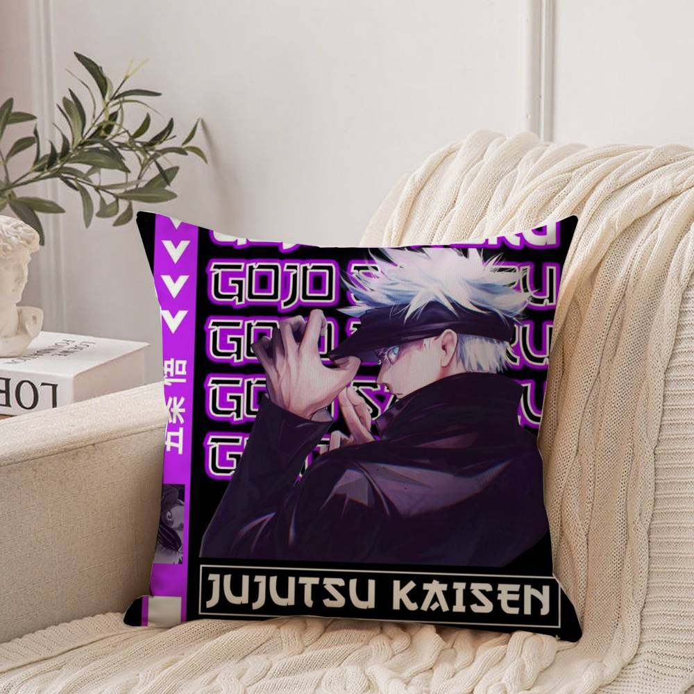 J-Jujutsu Kaisen Gojo Satoru Pillow Case Home Decor Throw For Sofa Bed Car Room Decor Gift Idea