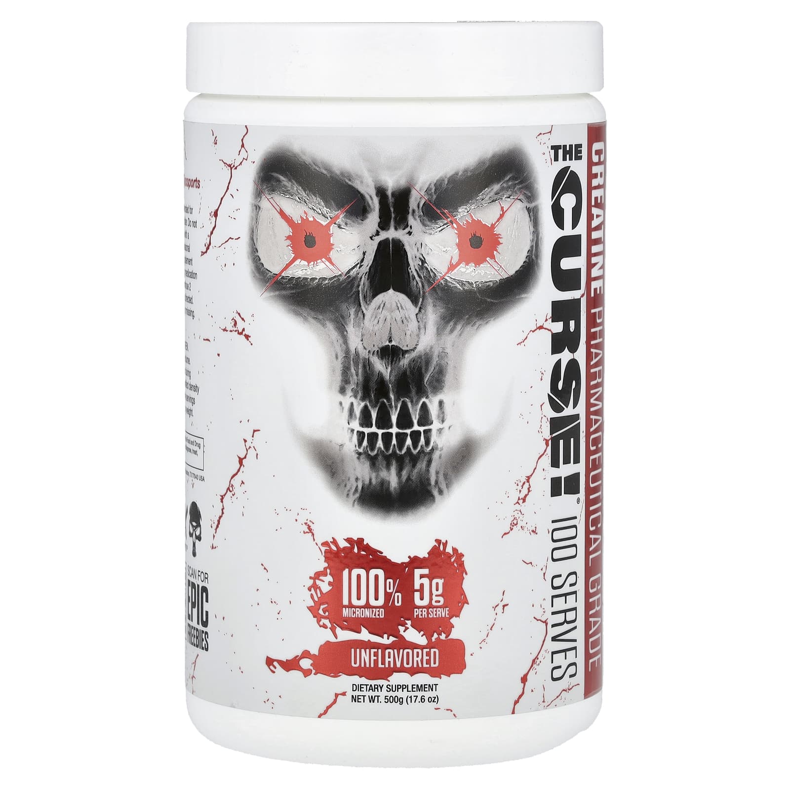 

The Curse, Creatine, Unflavored, 500G(17.6Oz)