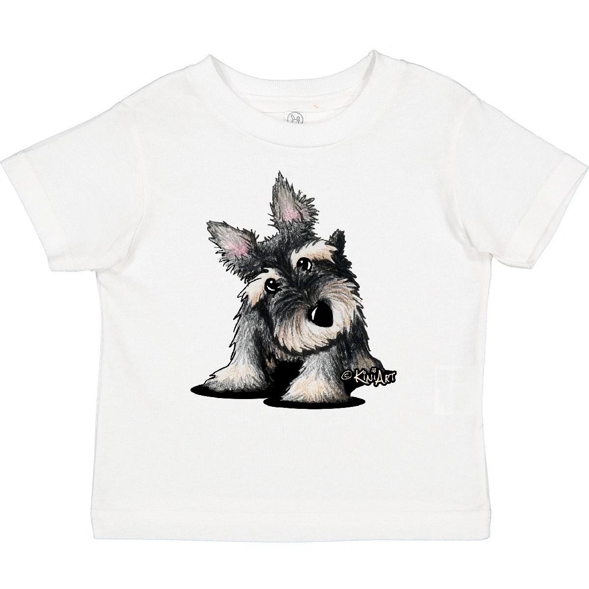 Inktastic Curious Schnauzer Toddler T-Shirt - KiniArt Schnauzers Dog Dogs Kim 110