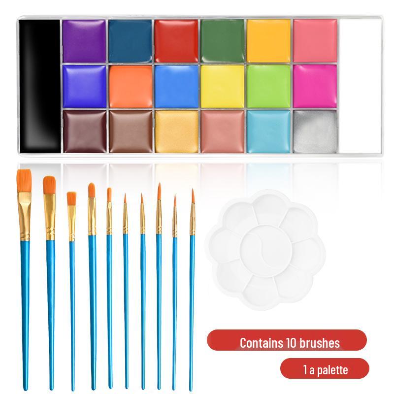 20-Color Body and Face Oil Paint for Halloween and Christmas