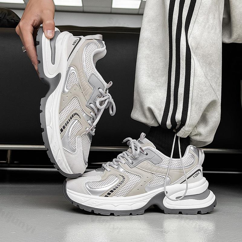 

2026 New Autumn Thick Soled Fashi Trend Versatile Sports Shoes for Men s Mesh Breathable Low Top Comfortable Platform sneakers 43