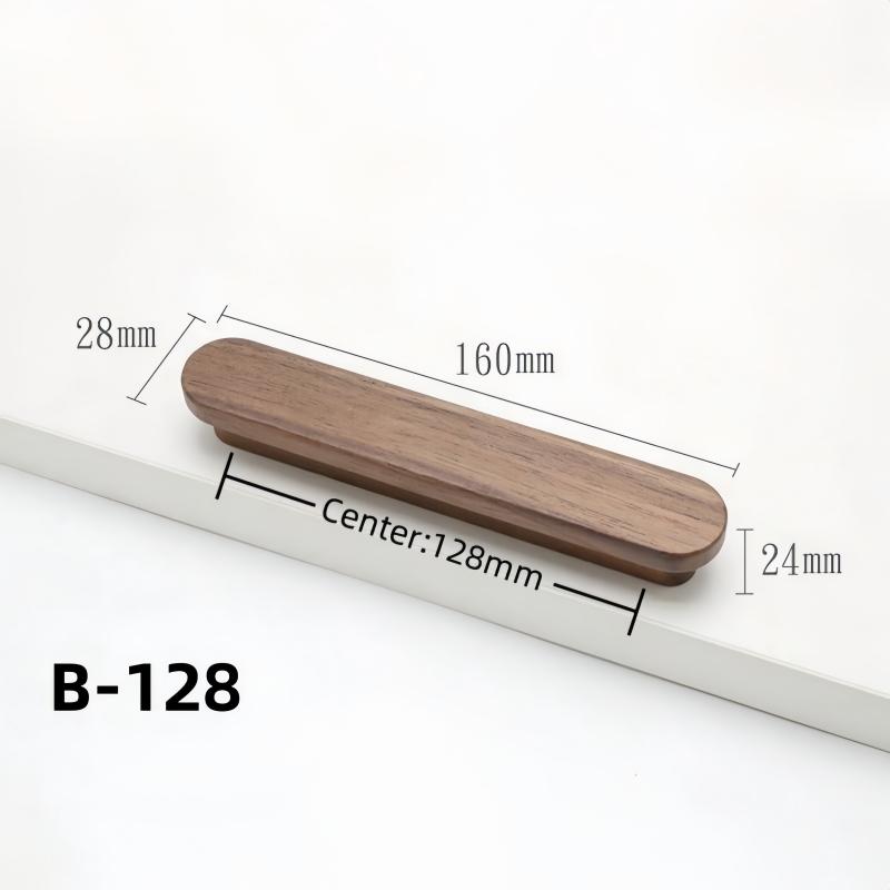 1 Stück Walnuss Holz Möbelgriffe Schubladenknöpfe Küchenschrankknöpfe Lange Schränke und Schubladen für Griffe Kleiderschrankgriffe