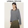 UR2026 Women's Casual Color-Block Stripe Layered Look Long Sleeve T-Shirt