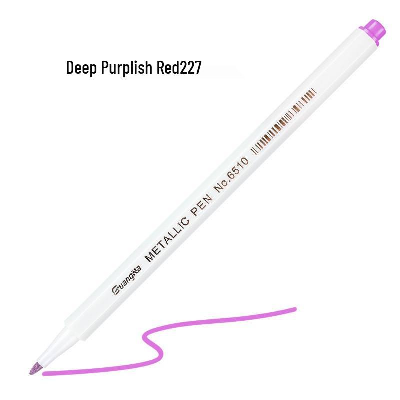 Guangna 6510 Metallic Signature Pen - Hard Tip Watercolor & Outline Pen for Drawing & Design