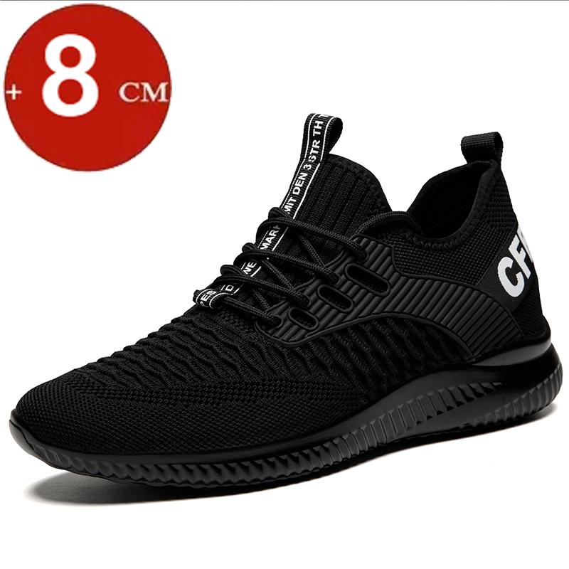 

Скрытая 8 см Мужская сетчатая обувь на лифте Мужские повседневные спортивные кроссовки 2025 Лето Дышащая обувь для увеличения роста Мужская обувь для увеличения роста 37