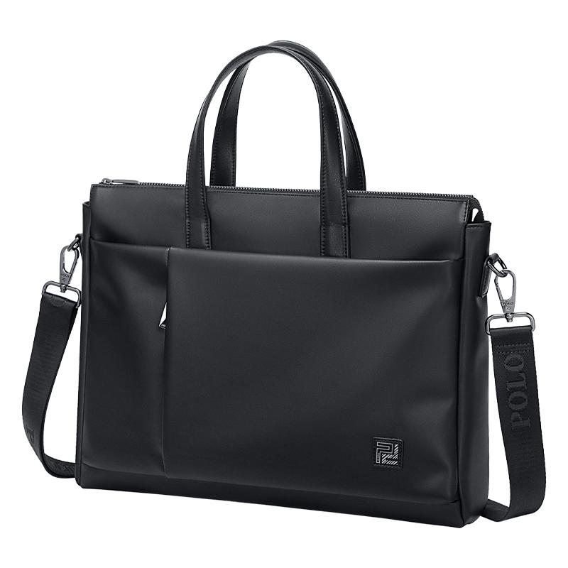 

Новая сумка-кроссбоди из синтетической кожи POLO, портфель, большая, мужская, черная/серая PAD12058 40.1*8.4*30.0CM