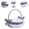 Wedding Flower Girl Basket Elegant Rustic with Handle Storage Home Decoration Bridesmaid