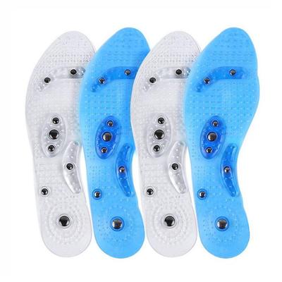 Atmungsaktive magnetische Einlegesohlen mit 8 transparenten Massage-Magneten für Männer und Frauen