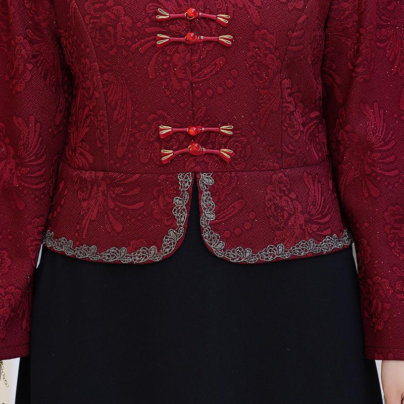 Rochie Falsă Două Piese Primăvară & Toamnă 2025: Stil Național Șic pentru Femei de Vârstă Mijlocie și Vârstnice