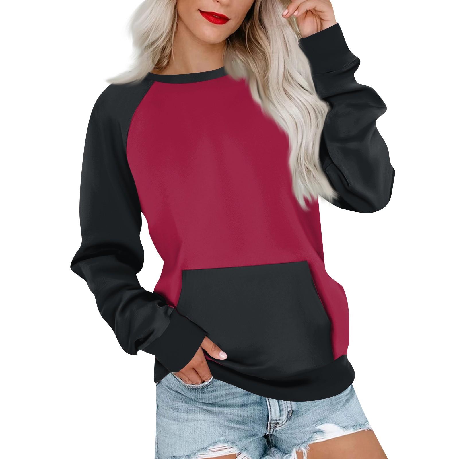 

Женская толстовка с длинным рукавом, повседневная, с круглым вырезом, симпатичная, с принтом, легкая толстовка с карманом XL