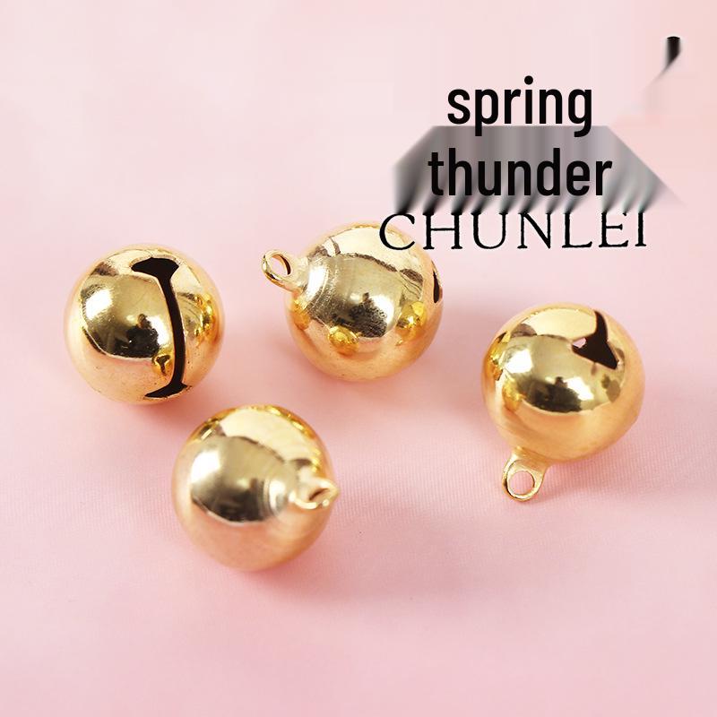 18mm Imitation Gold Bell Pendant for Jewelry or Pet Collar