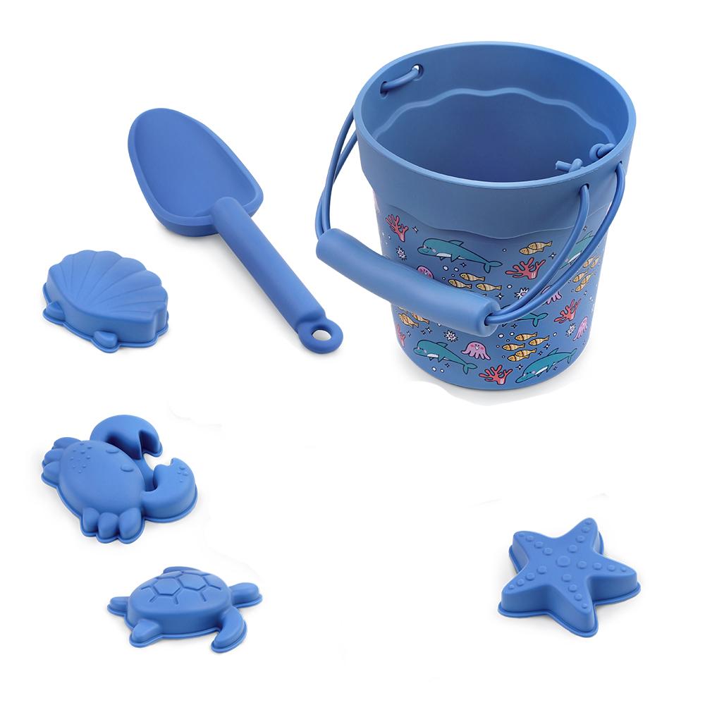 

Детский набор силиконовых пляжных игрушек на открытом воздухе, лопата для копания пляжного песка, инструменты для детского купания и игры в воде, портативное ведро CHINA светло-зеленый