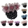 Hair Bun Net Elegant Lace Flower Hairpin Bun Cover Professional Hairstyle Hollow Out Lady Ballet Career Crochet Hairband Hair Accessories
