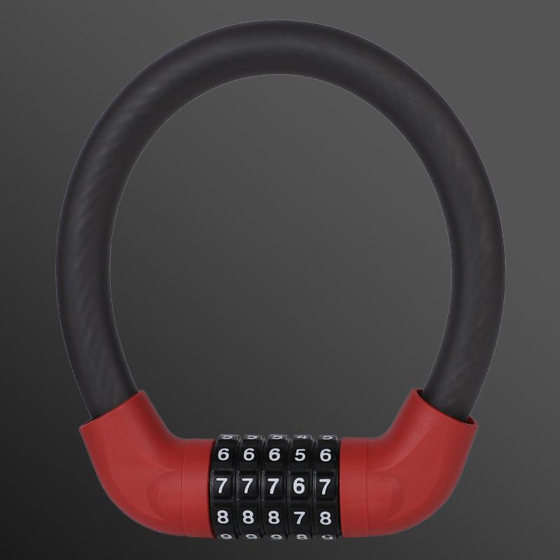 

Велосипедный замок с 5-значным кодом, велосипедный замок, оборудование для безопасности велосипеда, противоугонные аксессуары для горных велосипедов