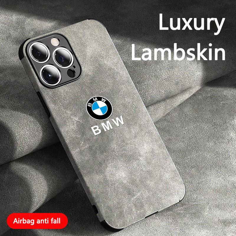 AAAQS1 BMW Styling Sudue Phone Case Stickers for iPhone 16 Pro 11 12 Mini 13 14 Pro 15 Pro Max 7 8 Plus XR XS MAX Black Soft Edge Cover