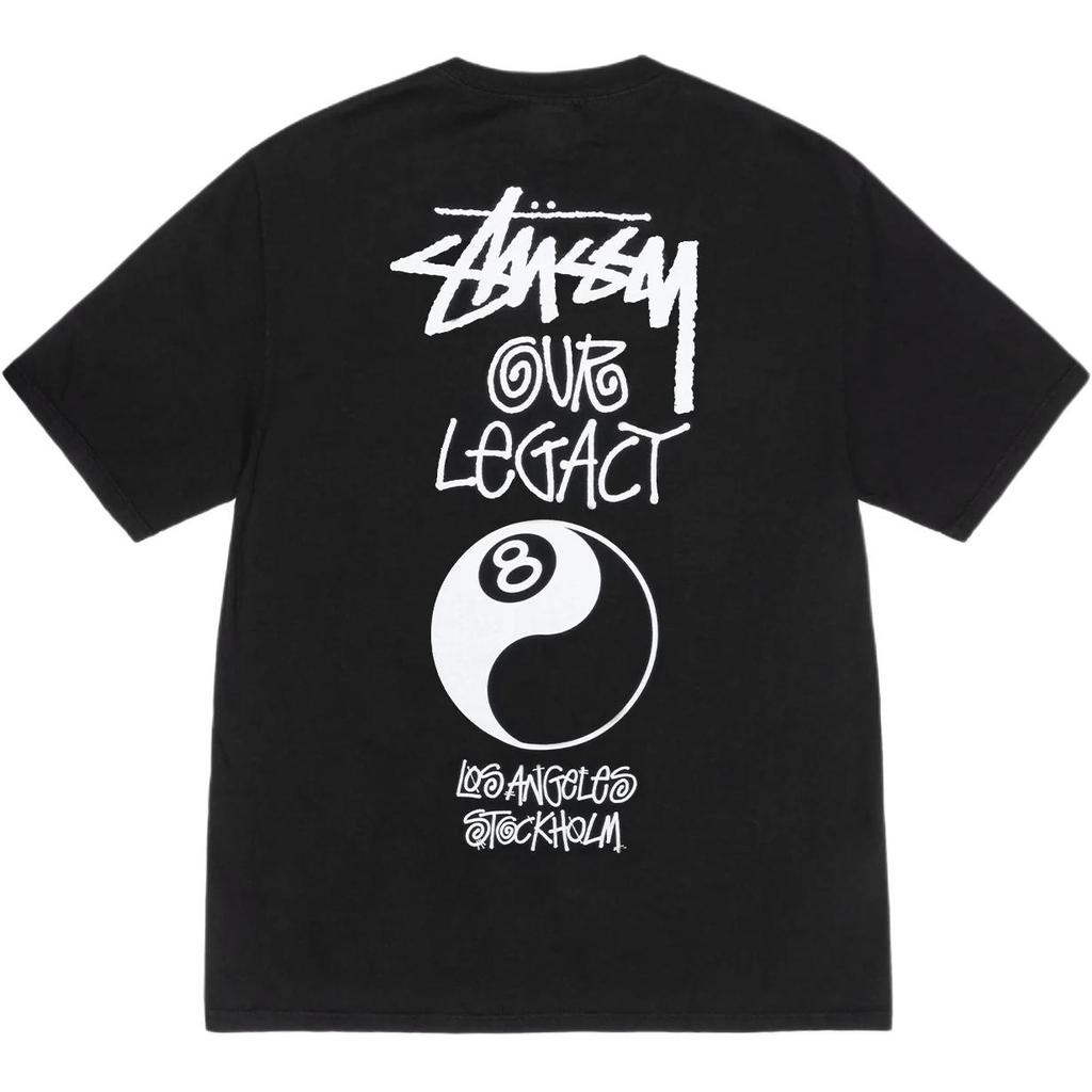 Stussy x OUR LEGACY  FW24 WORK SHOP 8 BALL YIN YANG TEE PIGMENT DYED logoT Unisex 3903959