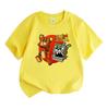 100% Cotton Kids Crew Neck Short Sleeve T-Shirt, Super Bear Adventure Game Print Casual Comfortable Tees for Boys Girls, Soft Breathable Top for Daily