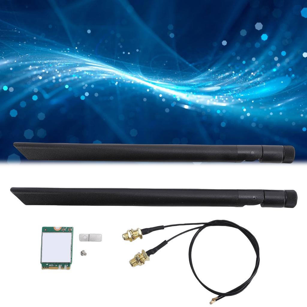 AX1675X WiFi 6E M.2 Wireless Card 2.4G 5G 6G Triple Band 5.3 PC Adapter with Dual 8db Support for