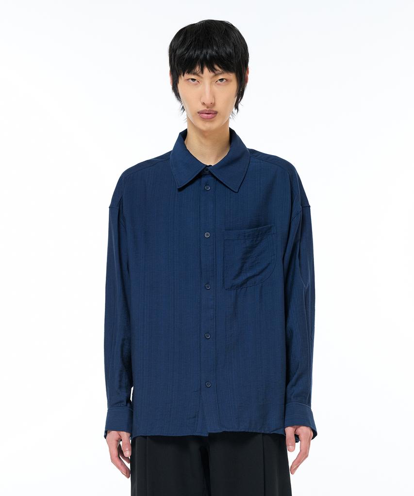 ZENSAI Voluminous Fit Long Sleeve Linen Shirt
