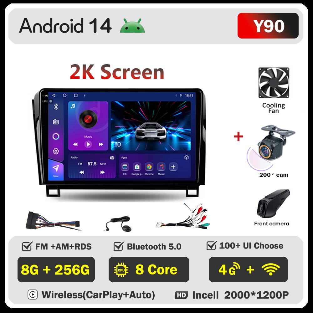 Car Radio For Toyota TundraXK50 2007-2013 Android 14 Multimedia Player Intelligent Car Systems Touch Screen GPS Navigation  DSP