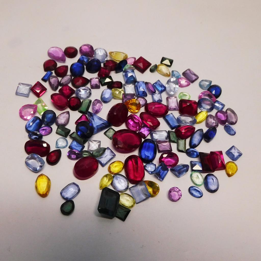 Color Mezclado ZAFIRO Natural REAL CERTIFICADO 15.74 Ct Gema Suelta Lote Formas Mixtas RP-89