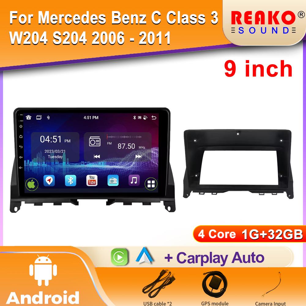 

Android Car Radio Video для Mercedes Benz C Class 3 W204 S204 2006 - 2011 4G BT DSP навигация GPS мультимедийный плеер 2din DVD 4 core 1GB+32GB carplay