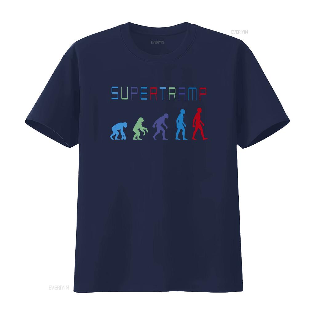 SUPERTRAMP Evolution Design Indie Prog Rock T SHIRT S 3XL vintage Washed homme Unisex Versatile Slightly Soft Casual Breathable