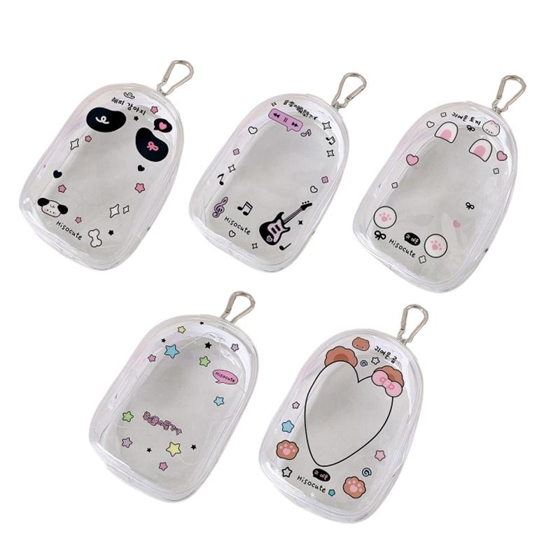 Cartoon Pattern High Transparency Portable Pendant Garage Kit Storage Bag Fashion Accessories Display Lipstick 5 Styles