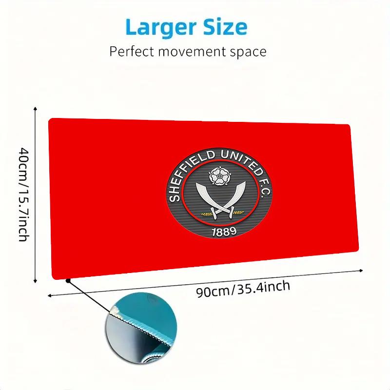 Sheffield United Print Cushion Non-slip Laptop Tablet Big Mousepad XXL Mat Mini PC Playmat With Lock Edge