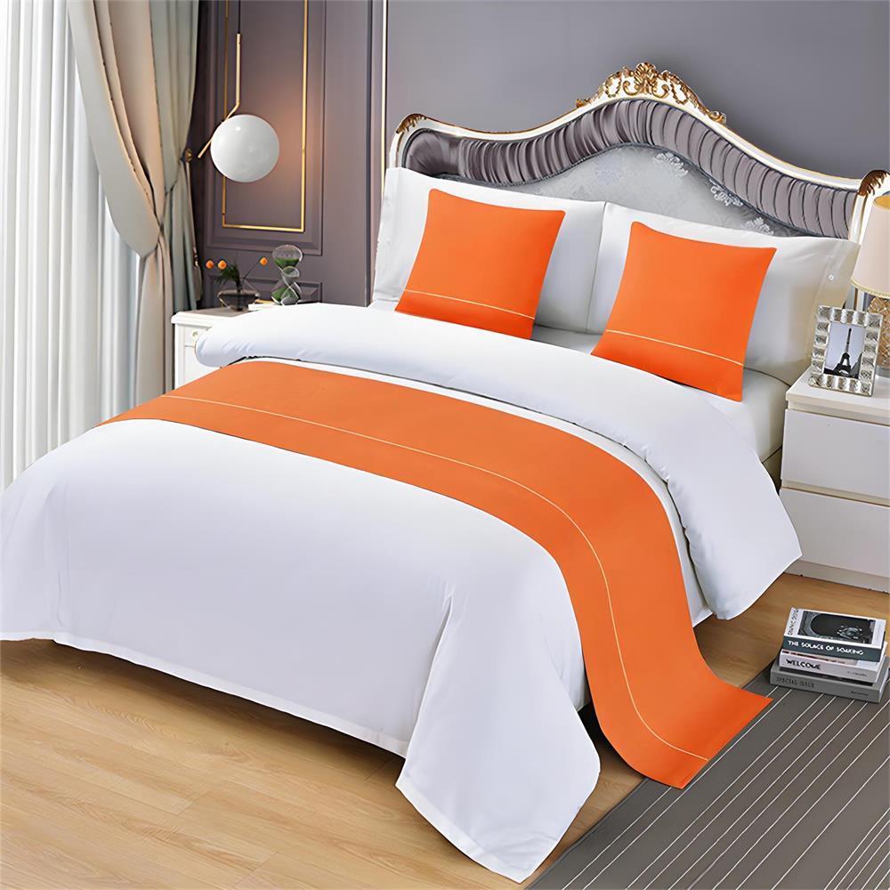 Premium Long Bed Banner Bed with Towel Modern Home Beds End Towel, Hotel Specific Pillow Cover, Light Luxury Bed End Towel