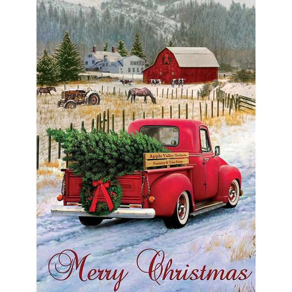 DIY Diamond Painting Christmas Full Square Diamond Embroidery Winter Landscape Car Mosaic Rhinestones Hobby Art