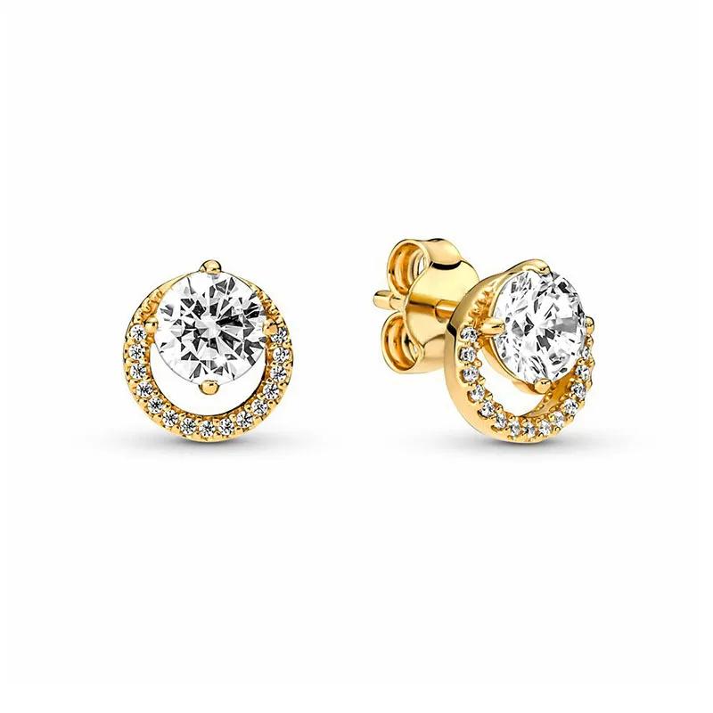New 925 Silver Gold Color Pearl Earrings Light Luxury Jewelry Exquisite Charm Surprise Gifts for Women