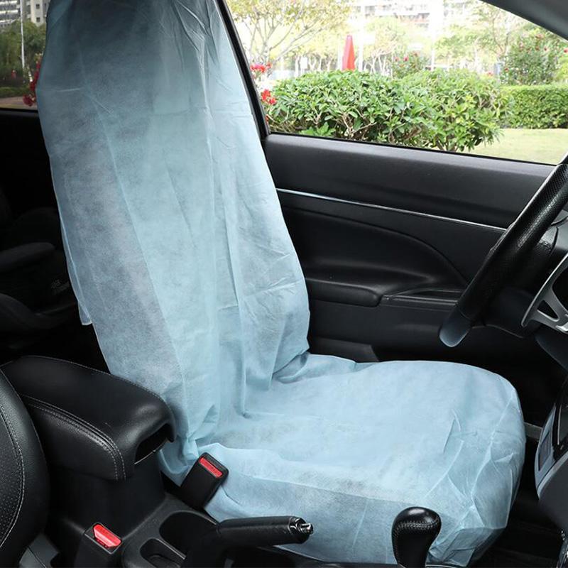 Blue Non-woven Car Seat Cover Repair Maintenance Antifouling Dust Cover Car Steering Wheel Cover Taxi Gear Hand Brake